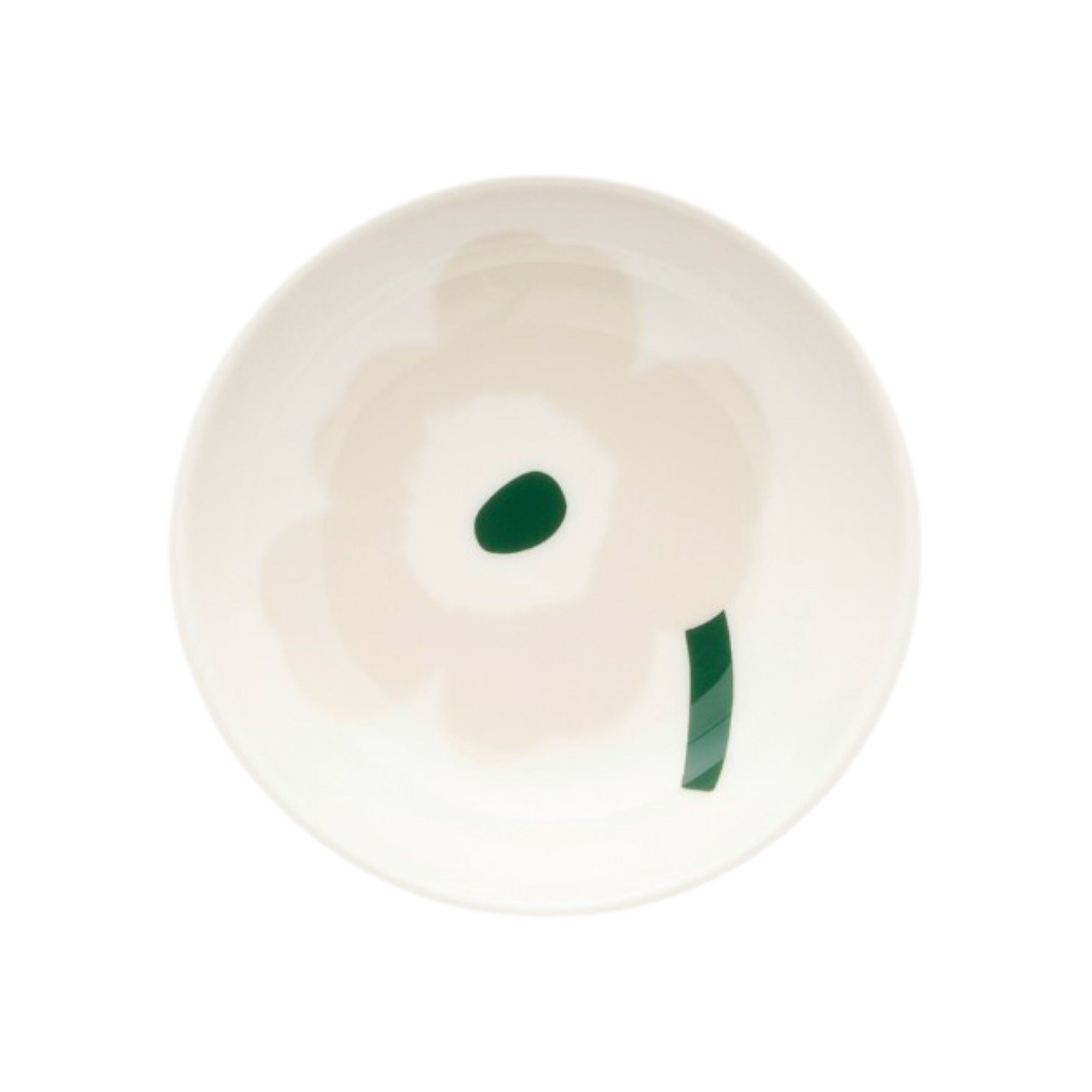Marimekko Unikko skål 9 cm, beige/hvid/sand/mørkegrøn