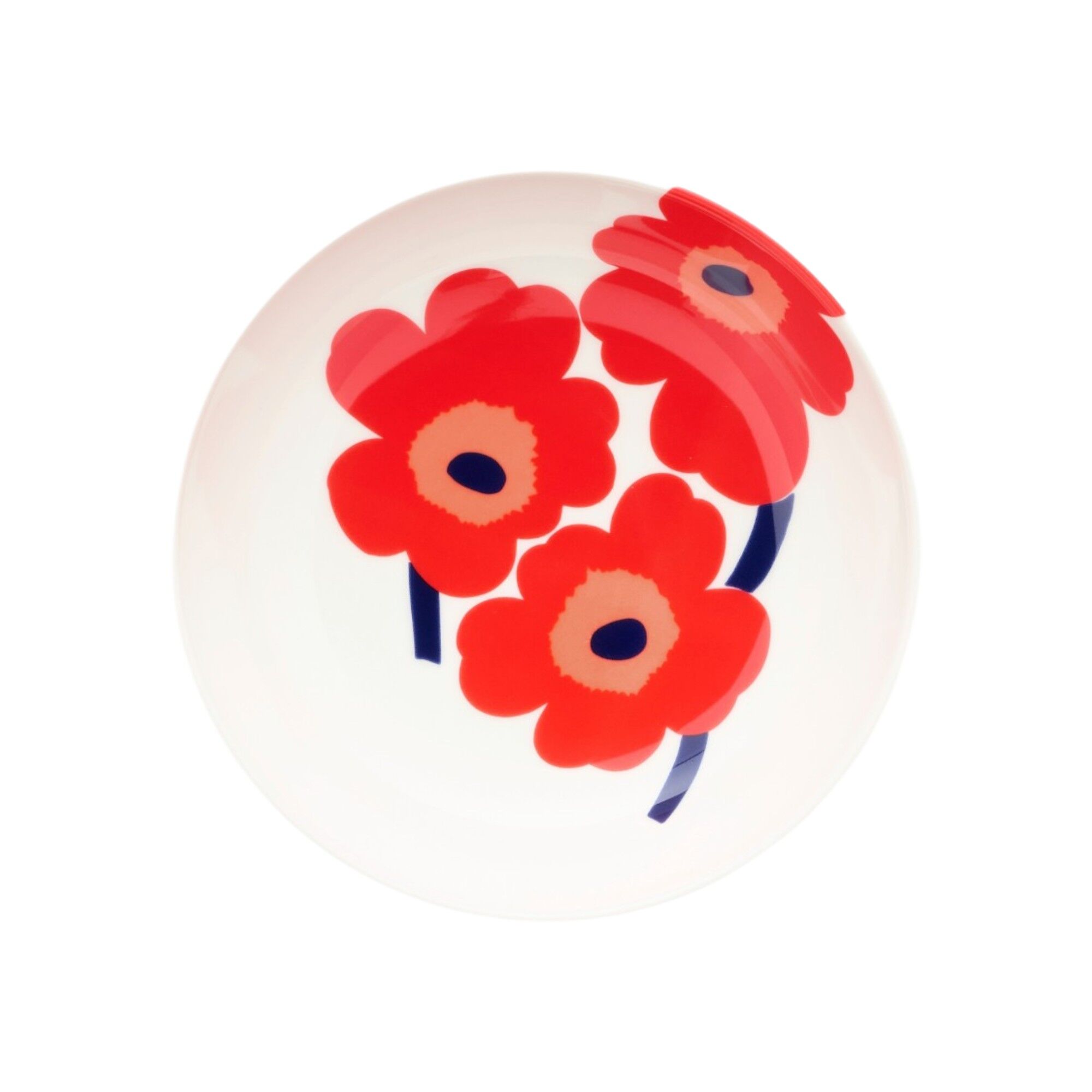Marimekko Unikko skål 16 cm, hvid/rød/blå