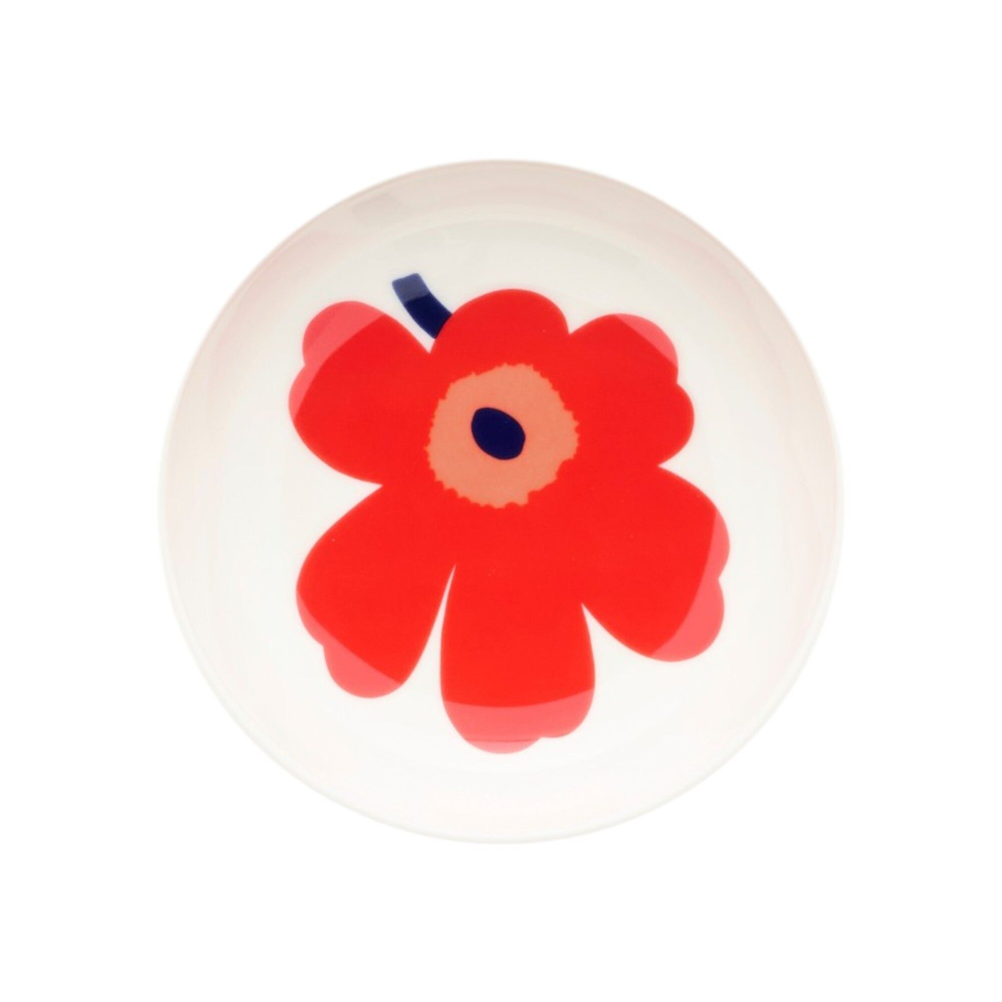 Marimekko Unikko skål 13 cm, hvid/rød/blå