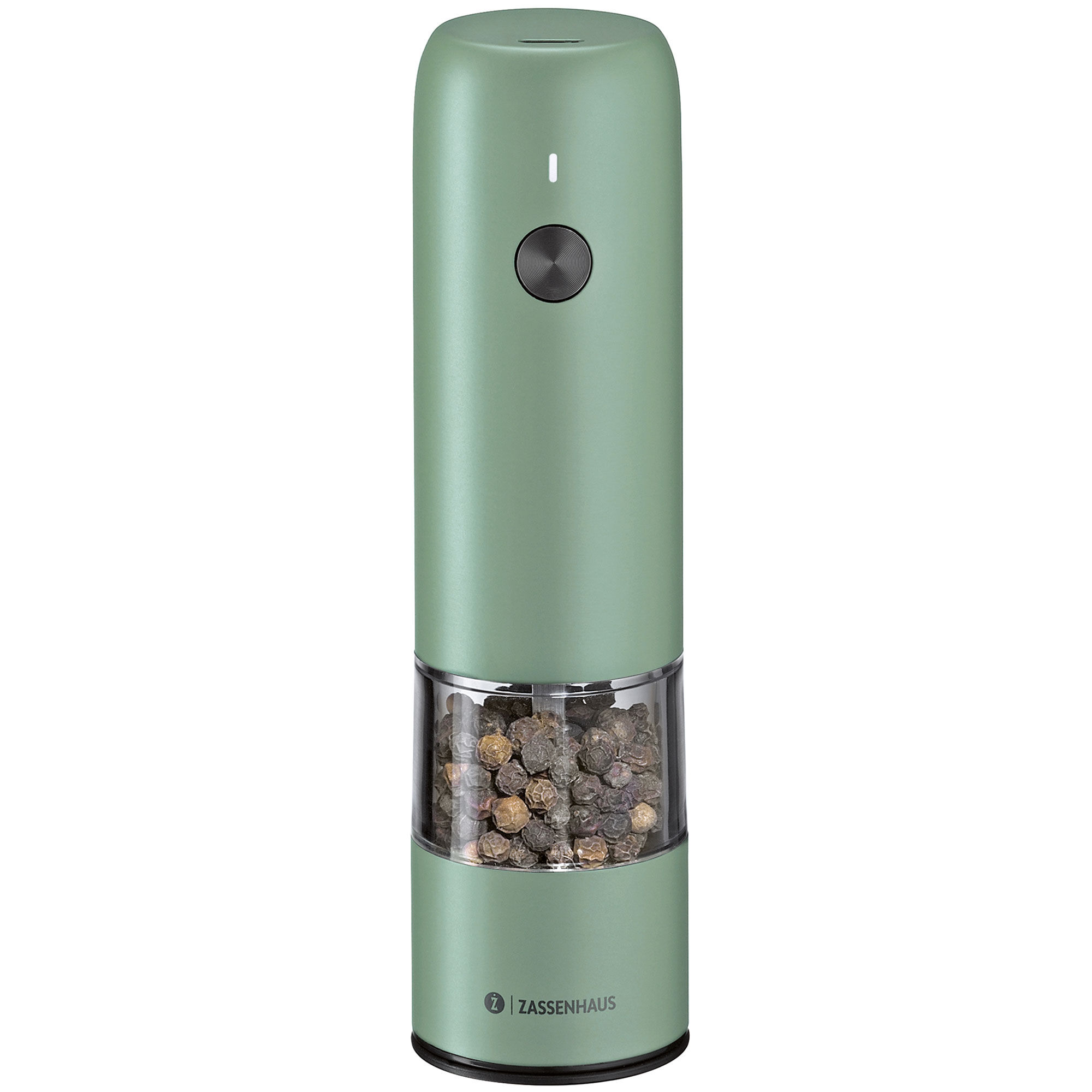 Zassenhaus Köln elektrisk pepparkvarn 14 cm, grön