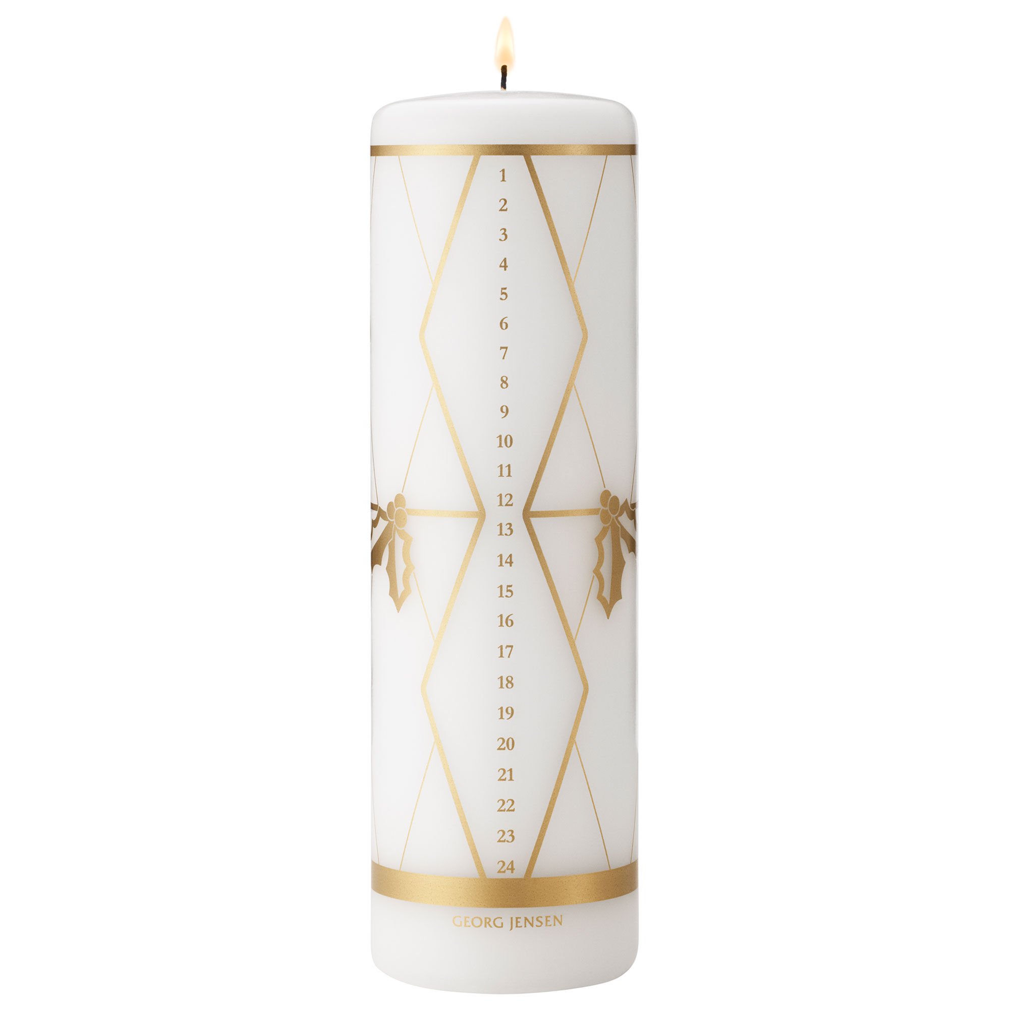 Georg jensen Classic Christmas 2026 kalenderlys, guldtryk