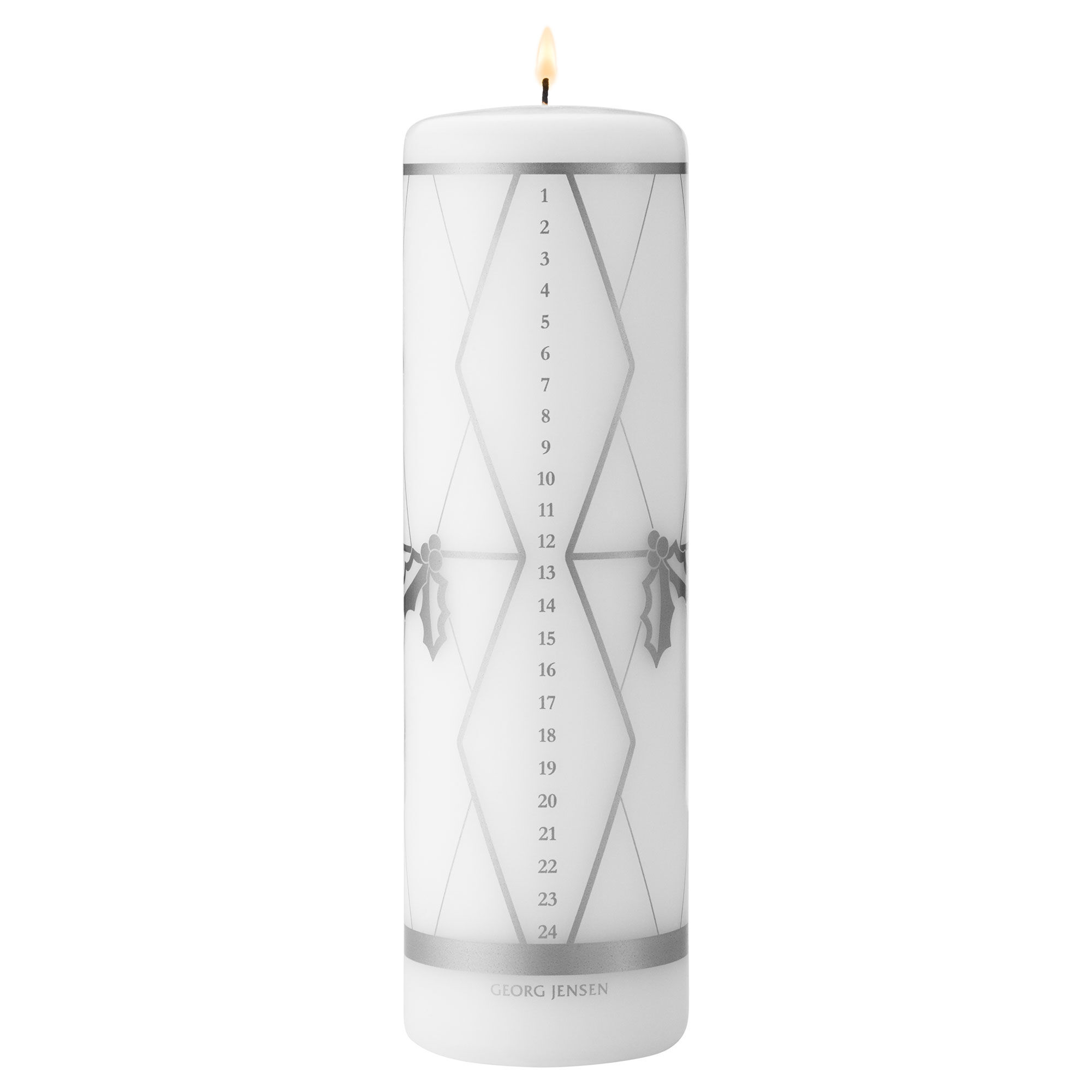 Georg jensen Classic Christmas 2026 kalenderlys, sølvtryk