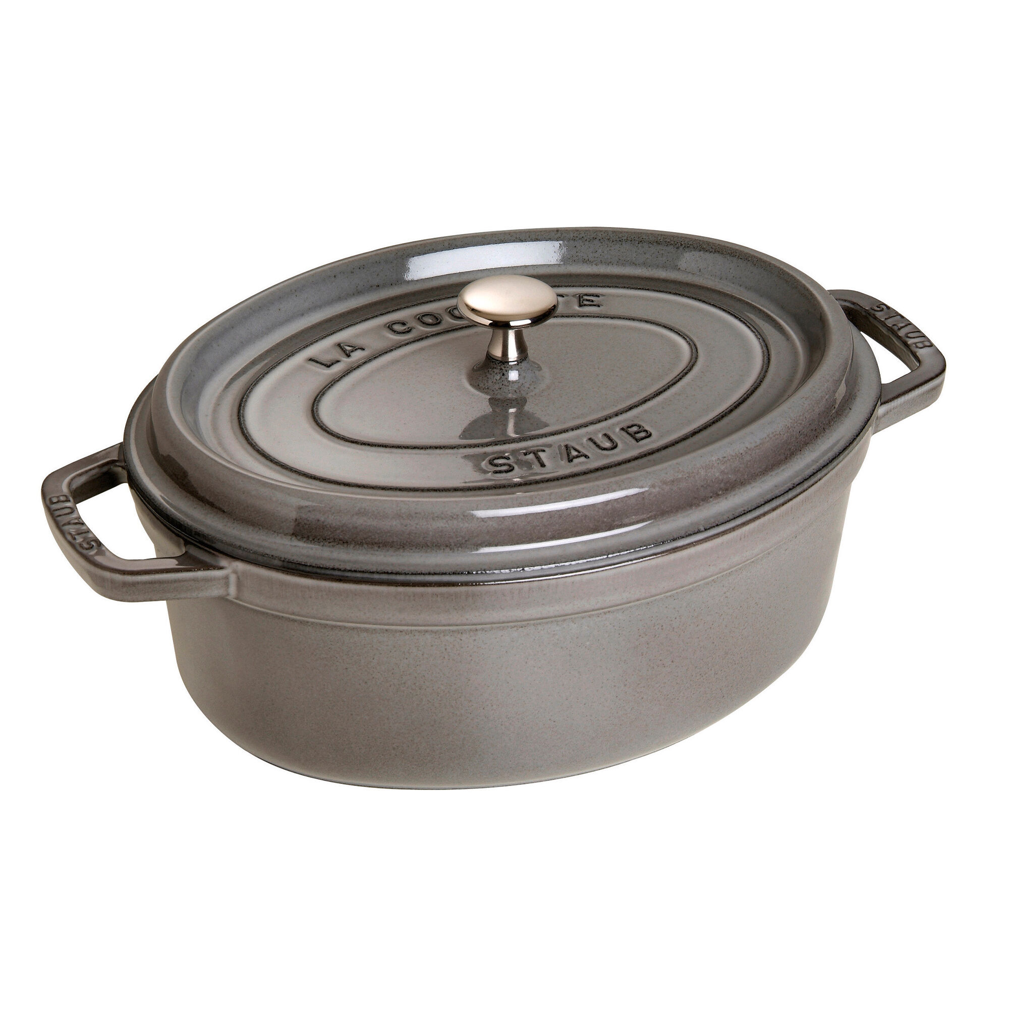 Staub La Cocotte oval støbejernsgryde 27 cm / 3,2 l, grafitgrå