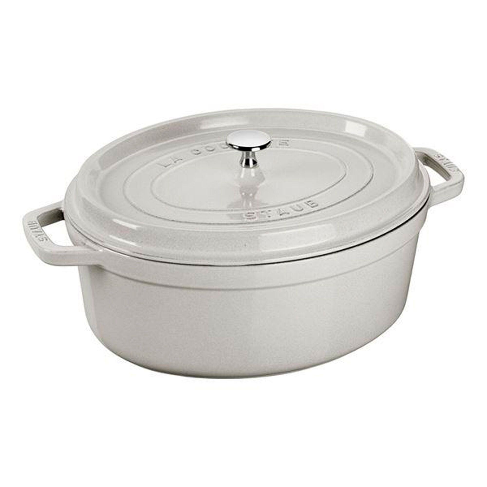 Staub La Cocotte oval støbejernsgryde 29 cm / 4,2 liter, white truffle