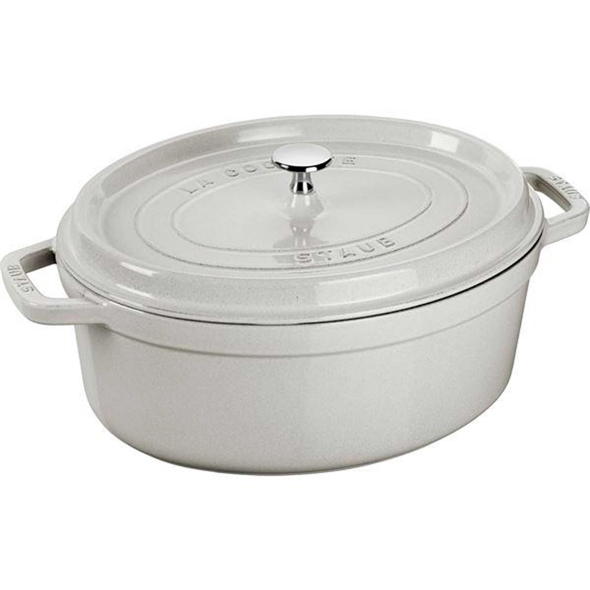 Staub La Cocotte oval støbejernsgryde 31 cm / 5,5 liter, white truffle