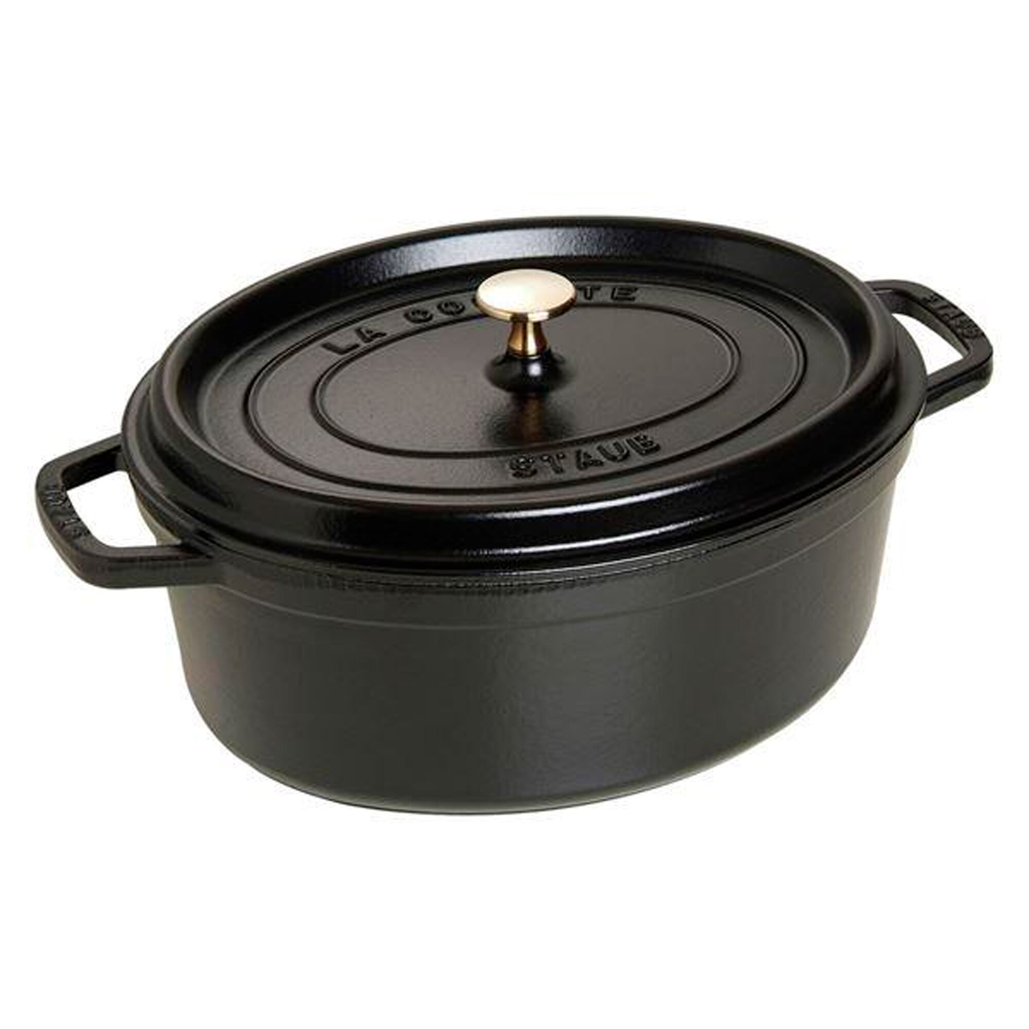 Staub La Cocotte oval støbejernsgryde 31 cm / 5,5 liter, sort