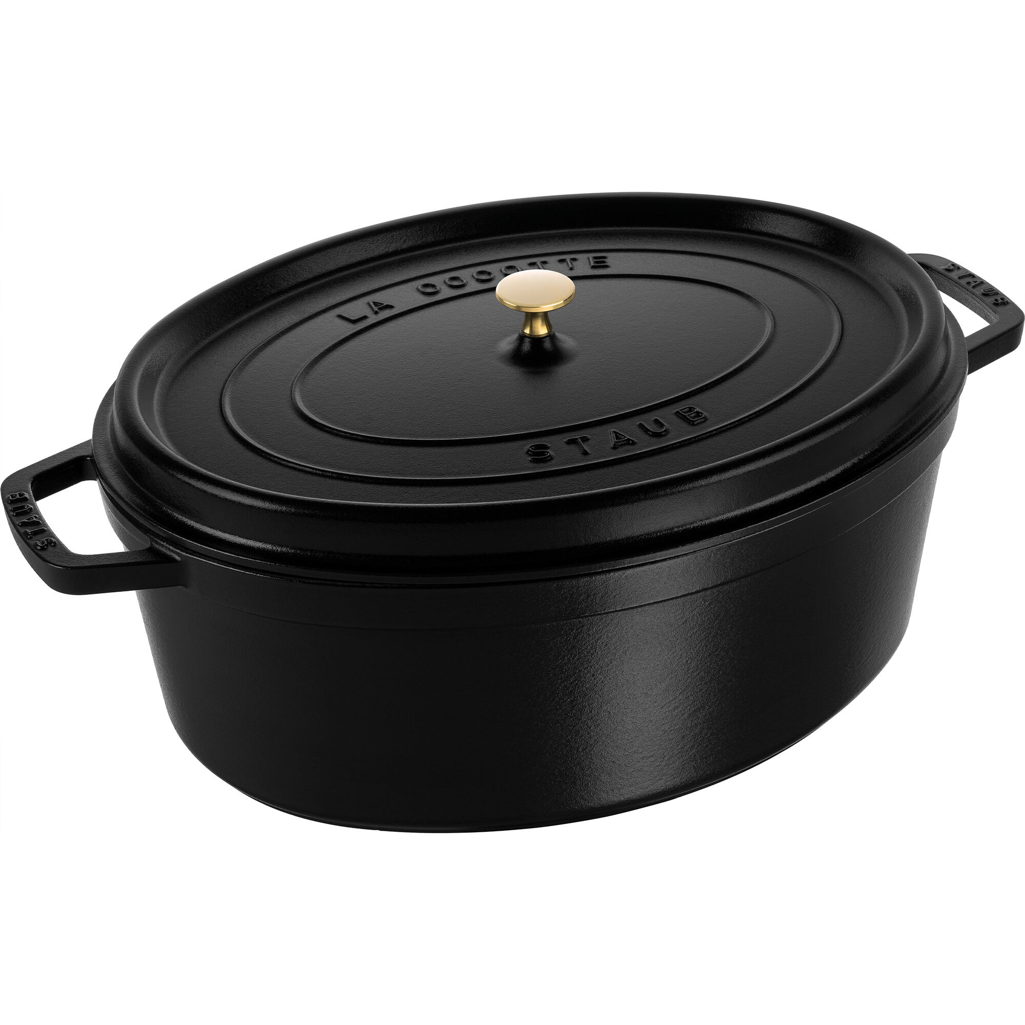 Staub La Cocotte oval støbejernsgryde 33 cm / 6,7 liter, sort