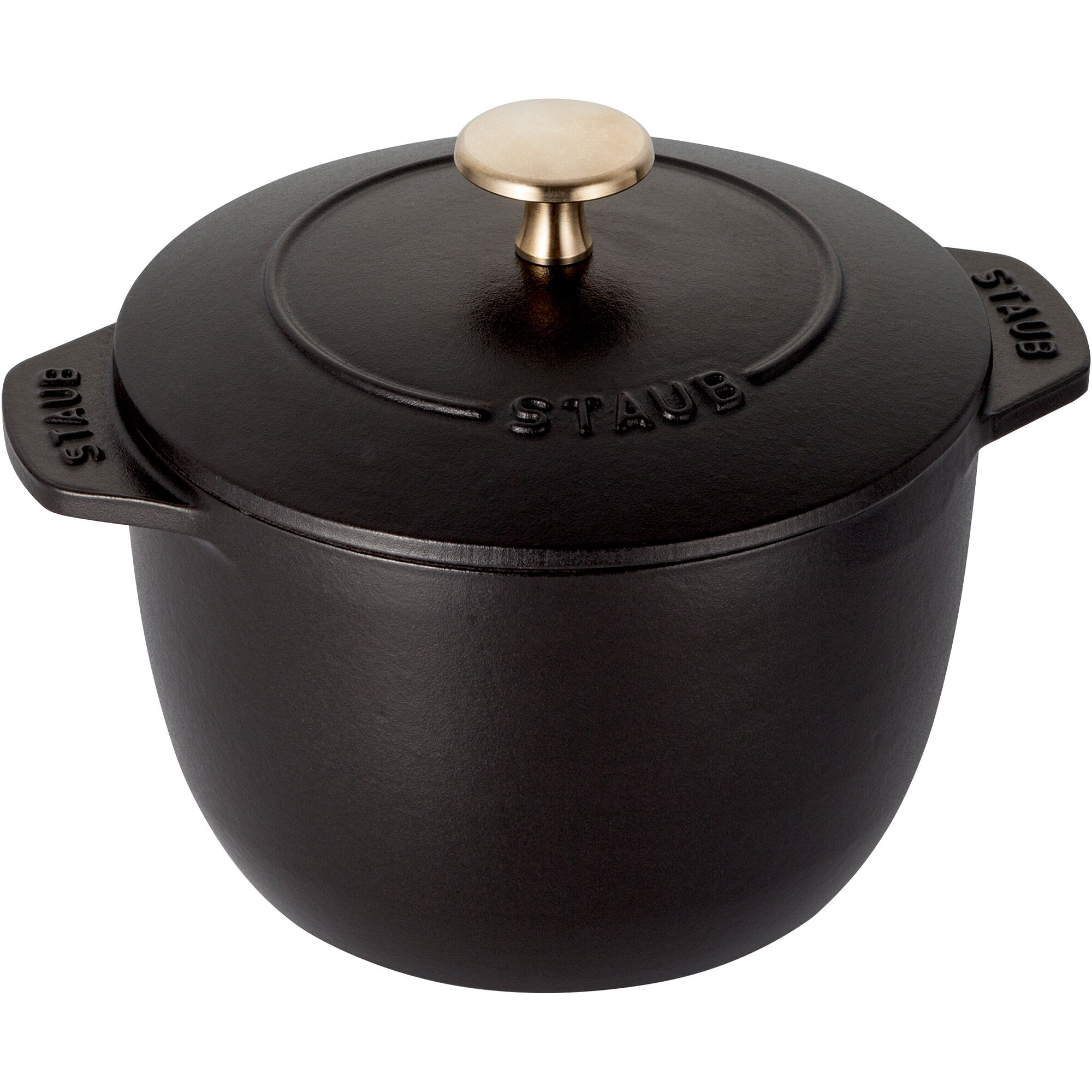 Staub La Cocotte risgryde i støbejern 16 cm/1,75 liter, sort