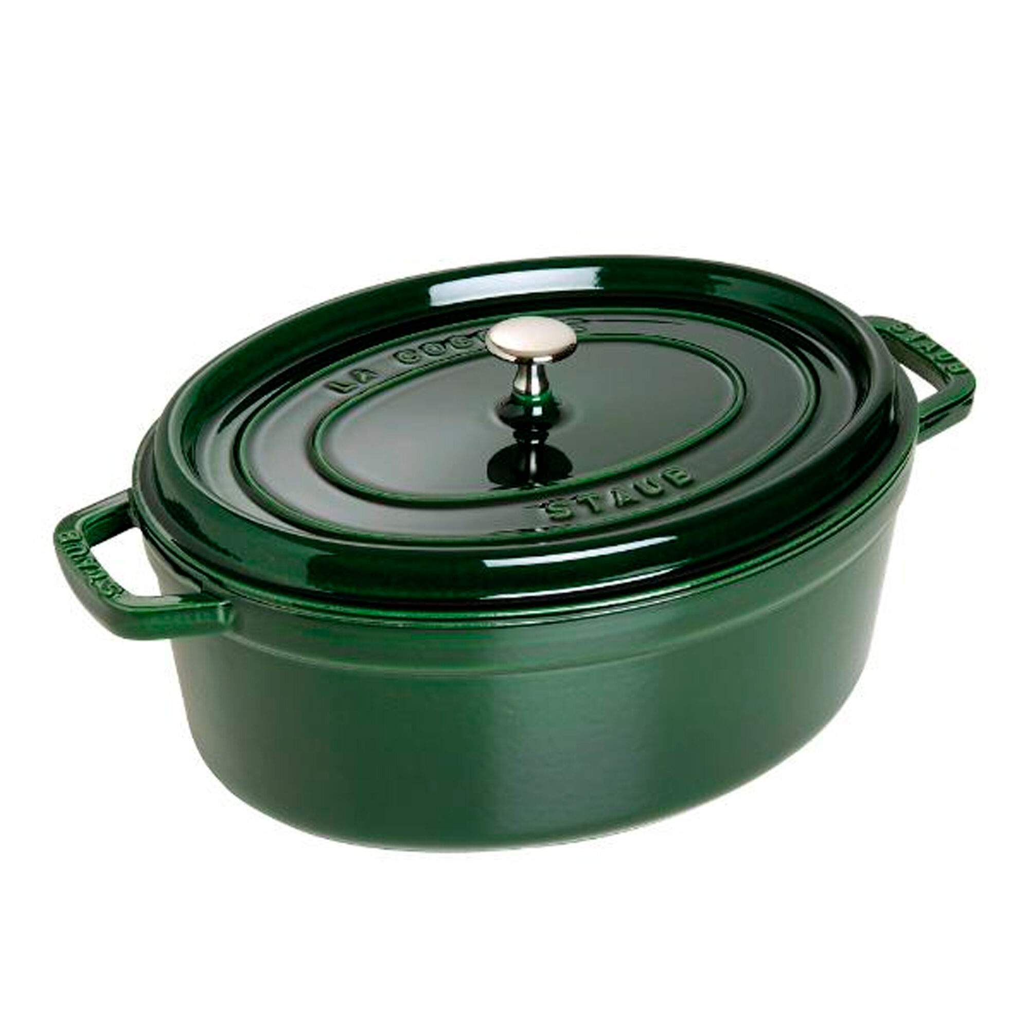 Staub La Cocotte oval støbejernsgryde 33 cm / 6,7 l, basilikagrøn