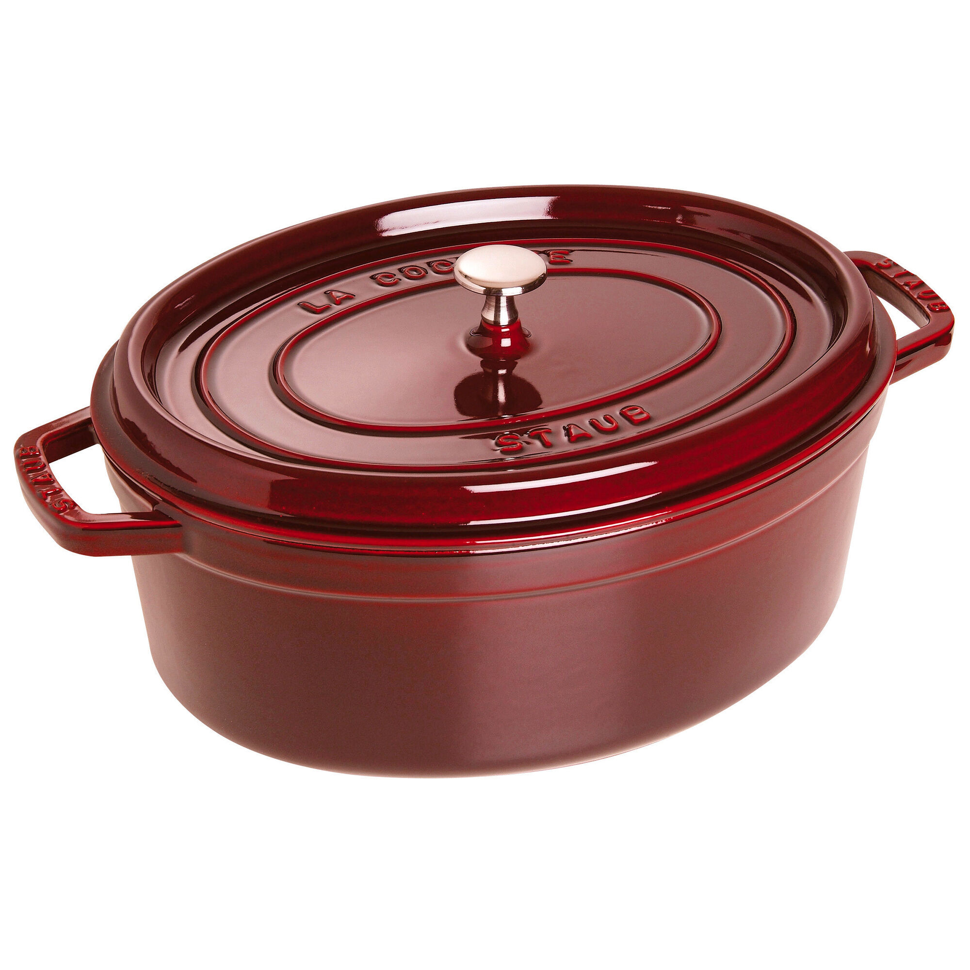 Staub La Cocotte oval støbejernsgryde 33 cm / 6,7 liter, grenadinrød