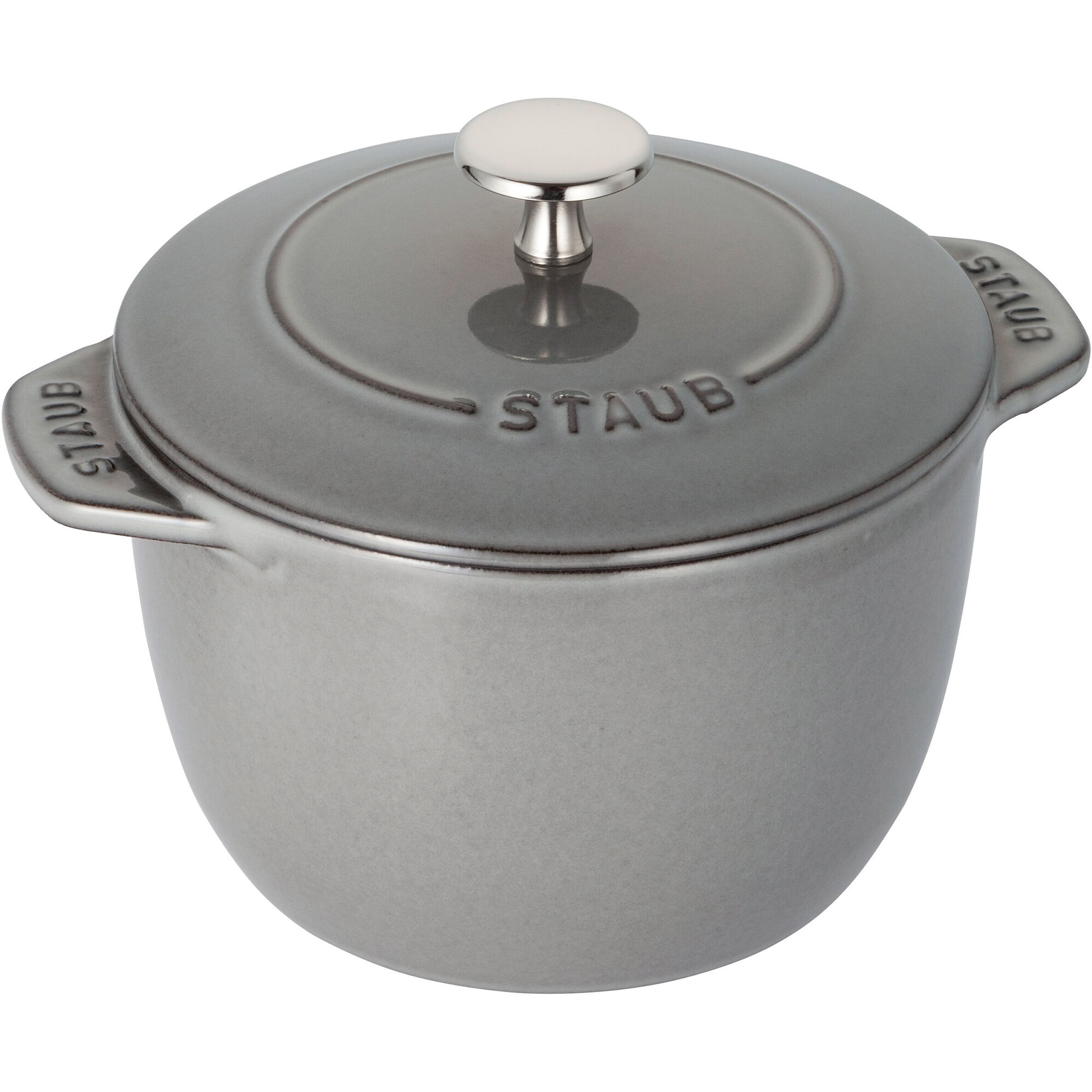 Staub La Cocotte risgryde i støbejern 16 cm/1,75 liter, grafitgrå
