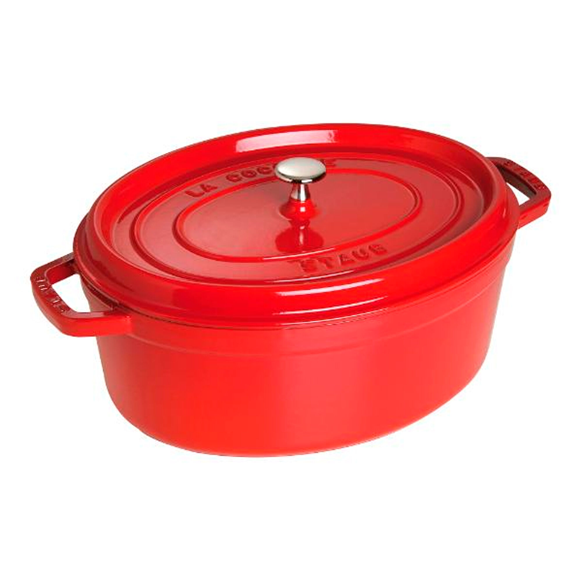 Staub La Cocotte oval støbejernsgryde 33 cm / 6,7 liter, kirsebærrød