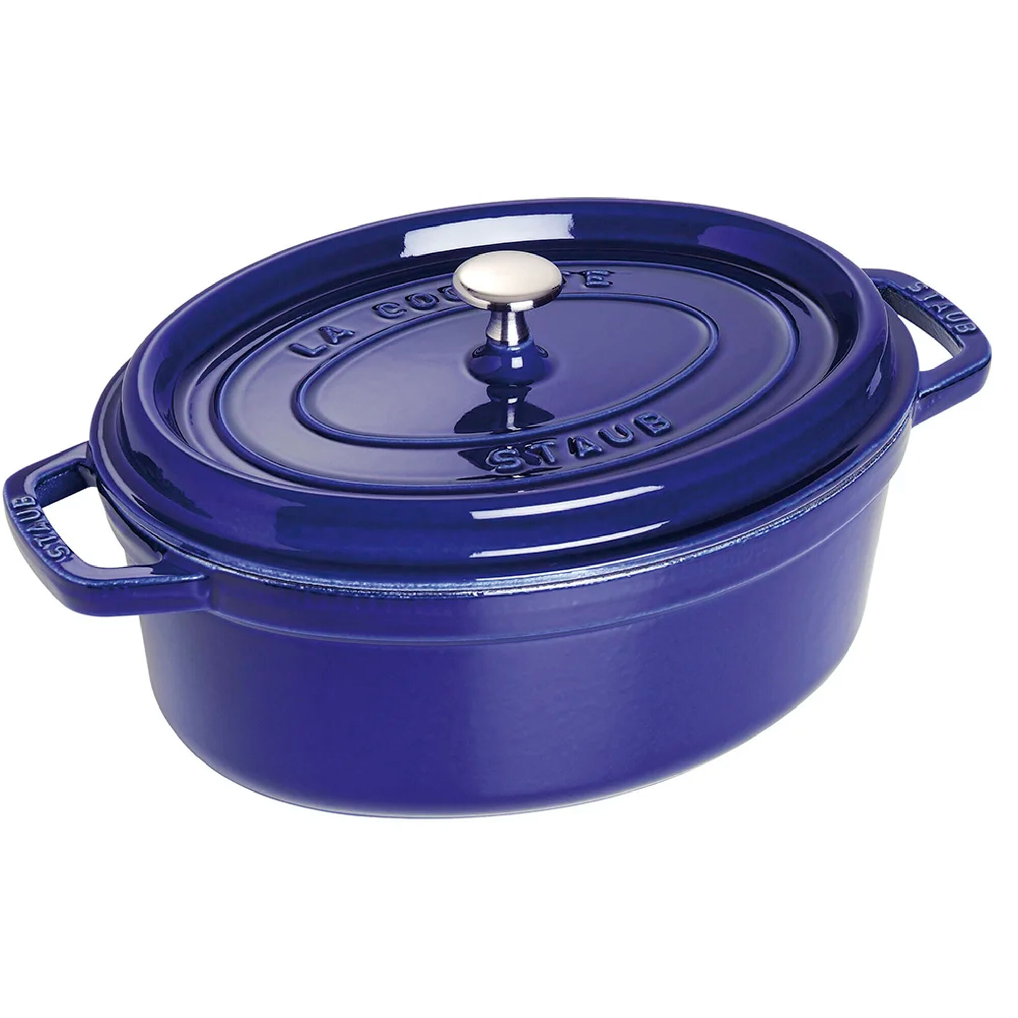 Staub La Cocotte oval støbejernsgryde 33 cm / 6,7 liter, mørkeblå