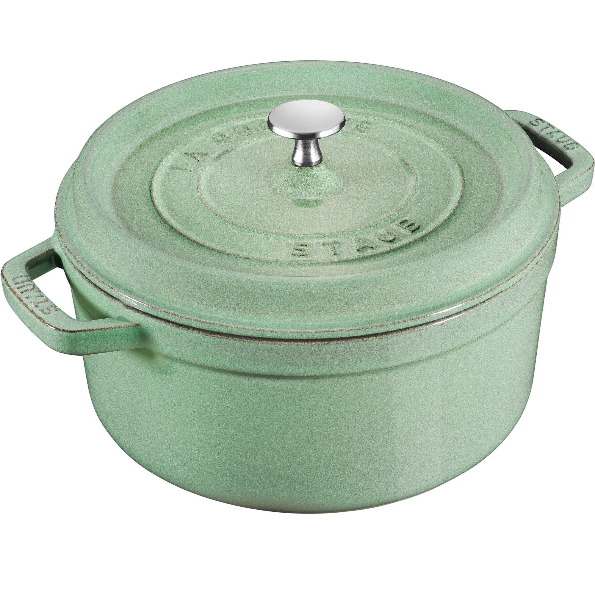Staub La Cocotte rund støbejernsgryde 28 cm / 6,7 literr, salviegrøn