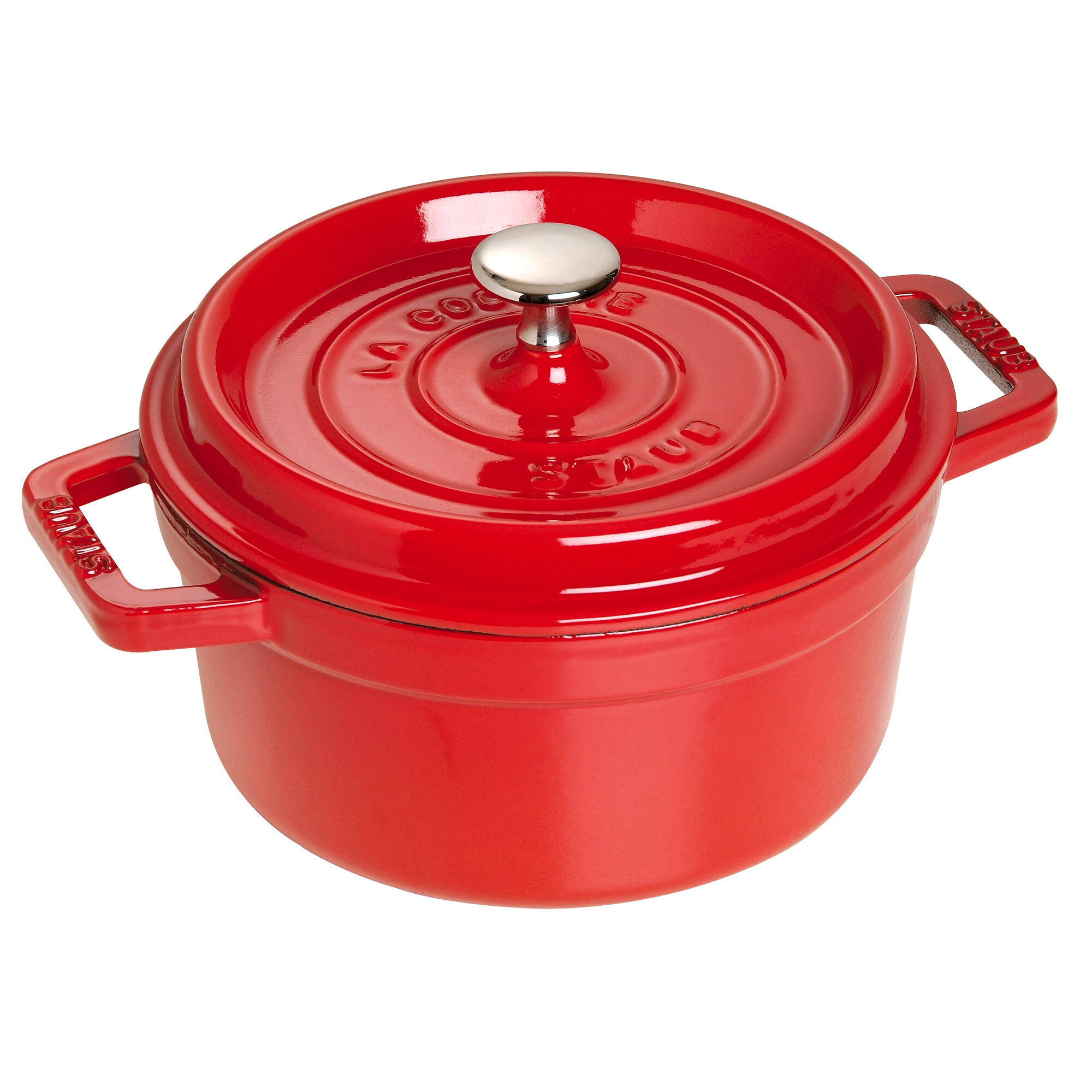 Staub La Cocotte rund støbejernsgryde 22 cm / 2,6 l, kirsebærrød