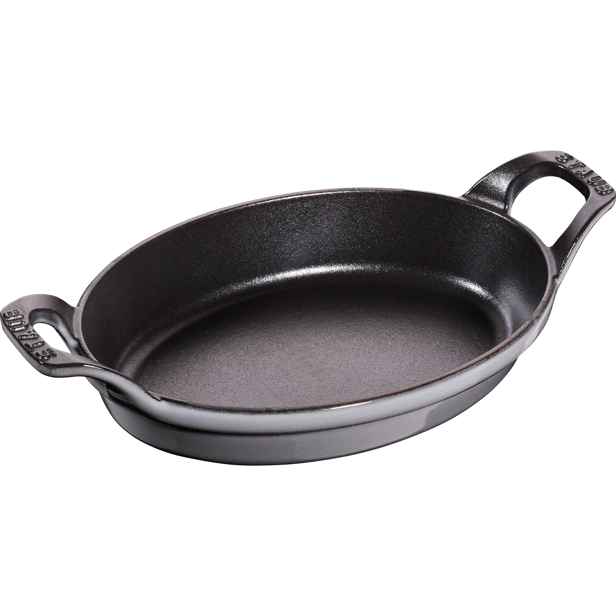 Staub Oval ovnfast form i støbejern 21 cm, grå