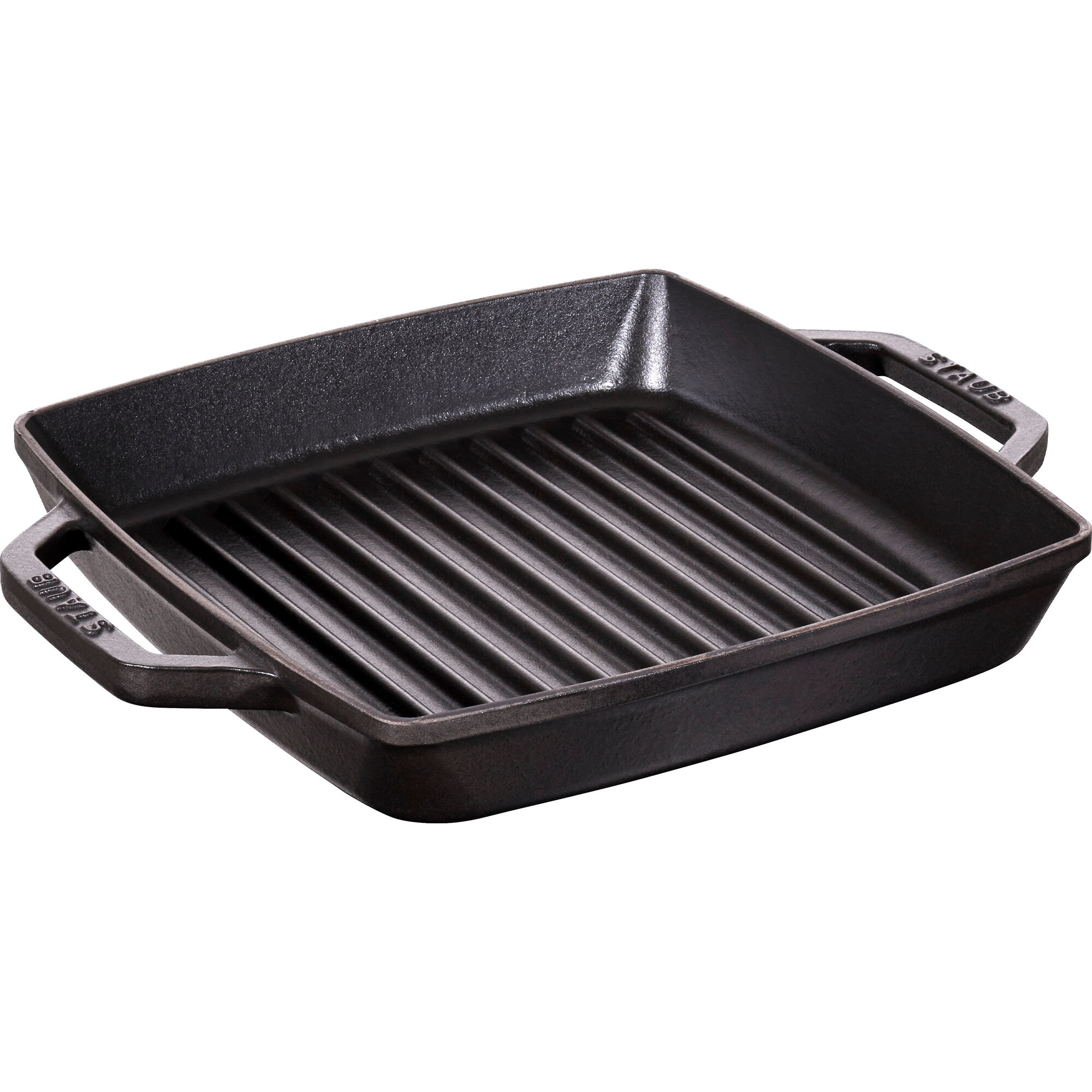 Staub Grillpande i støbejern 23 x 23 cm, sort