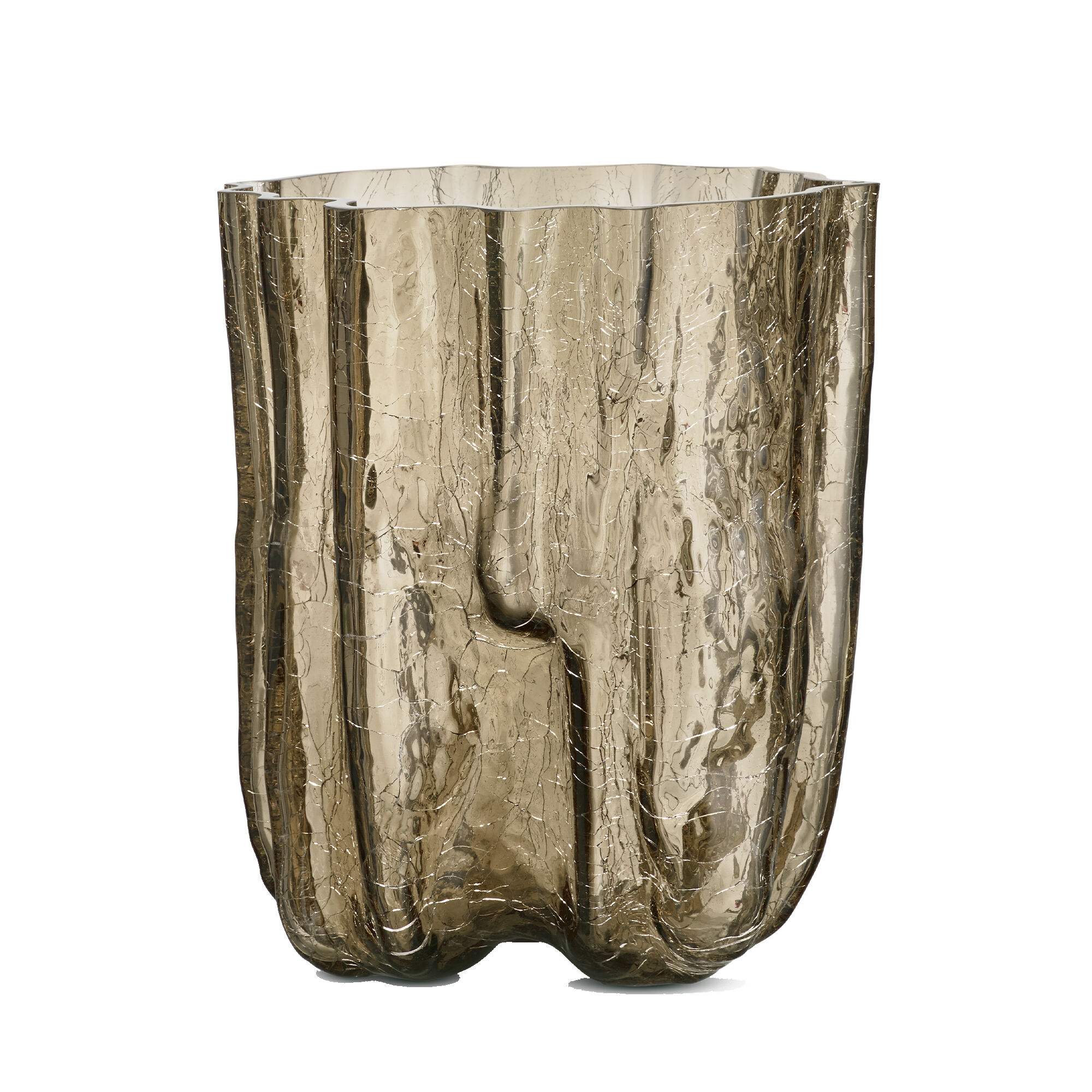 Kosta boda Crackle vase 27 cm, taupe