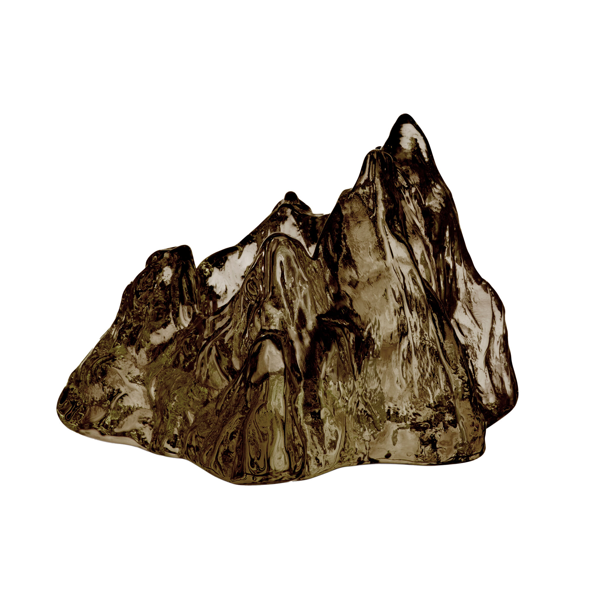 Kosta boda The Rock lyslygte 9,1 cm, taupe