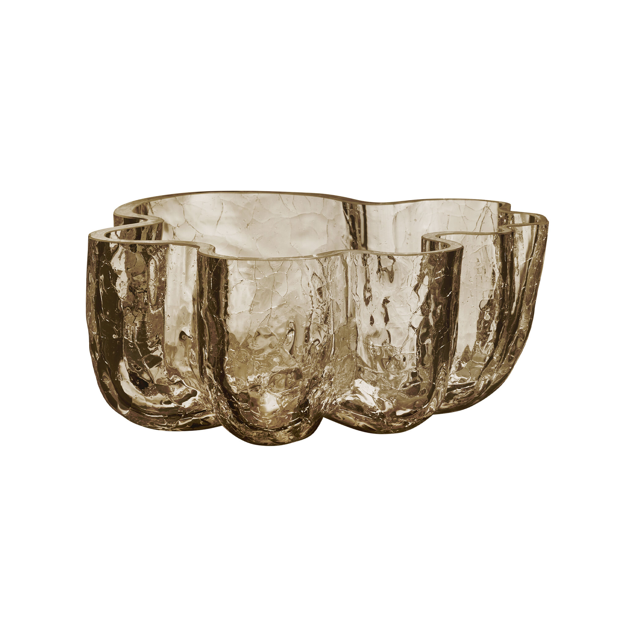 Kosta boda Crackle fyrfadsstage 5,8 cm, taupe