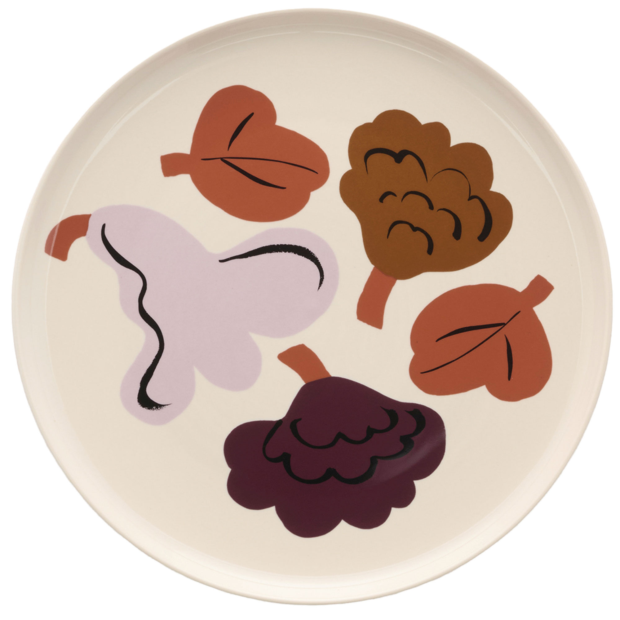 Marimekko Oiva Kukasta Kukkaan assiet 20 cm, terracotta