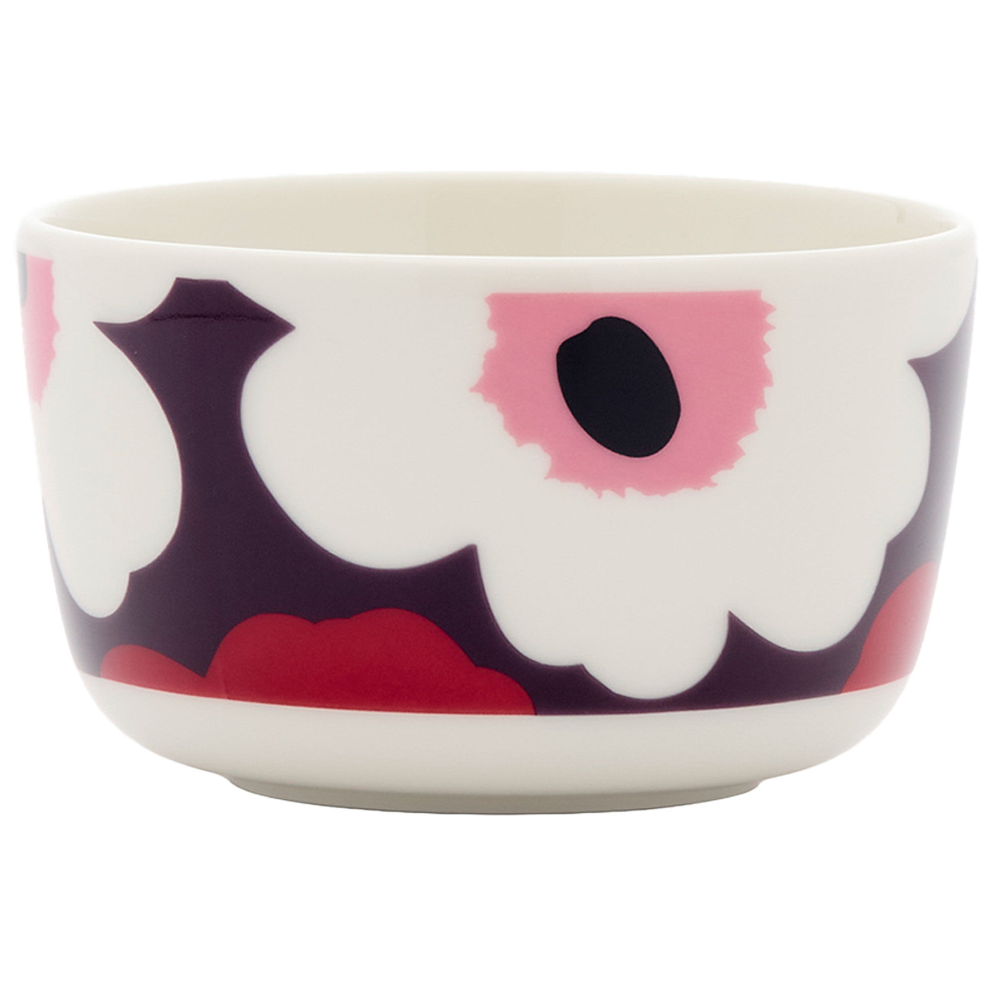 Marimekko Oivo Unikko skål 2,5 dl, cranberry/pink