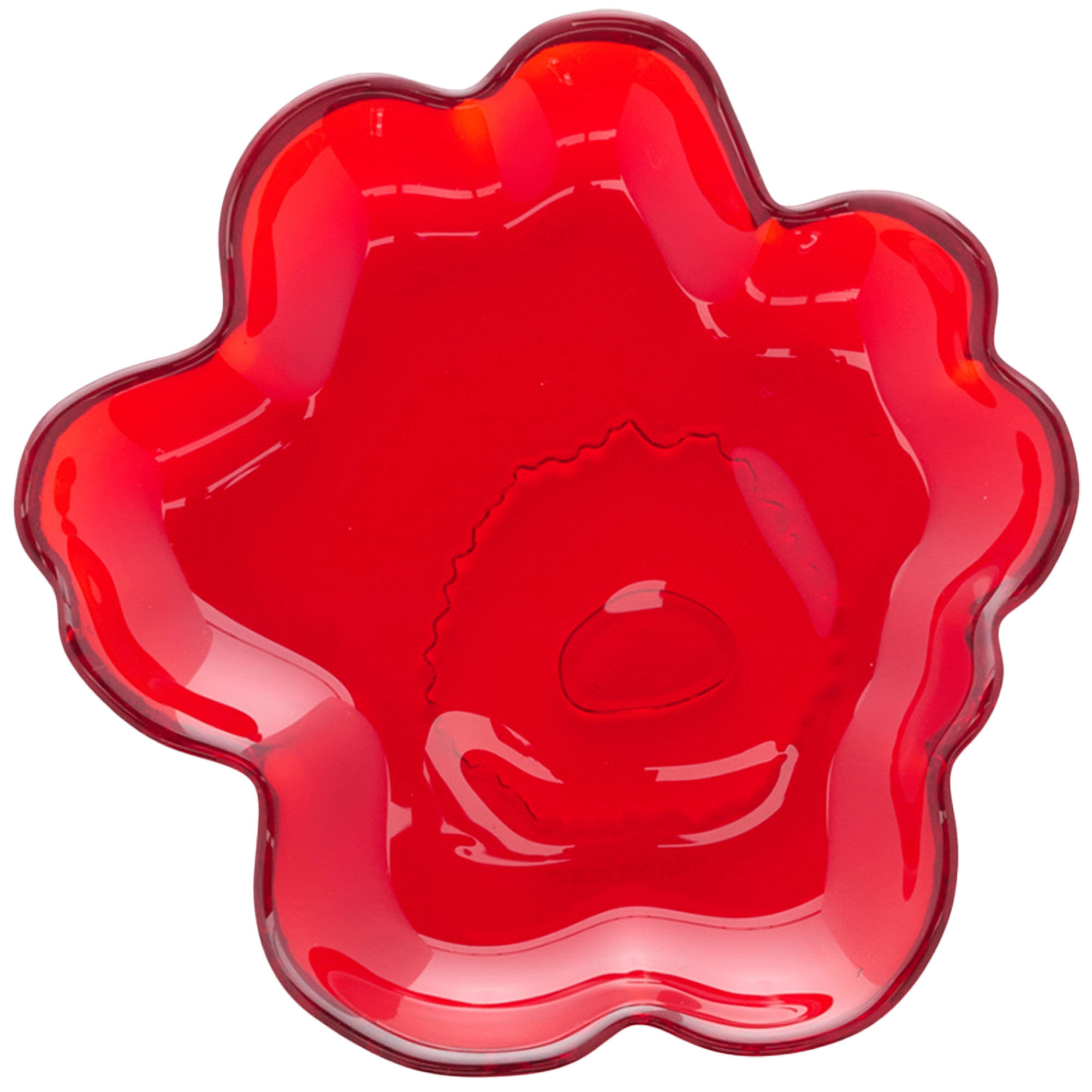 Marimekko Unikko glasfad 13 cm, rød