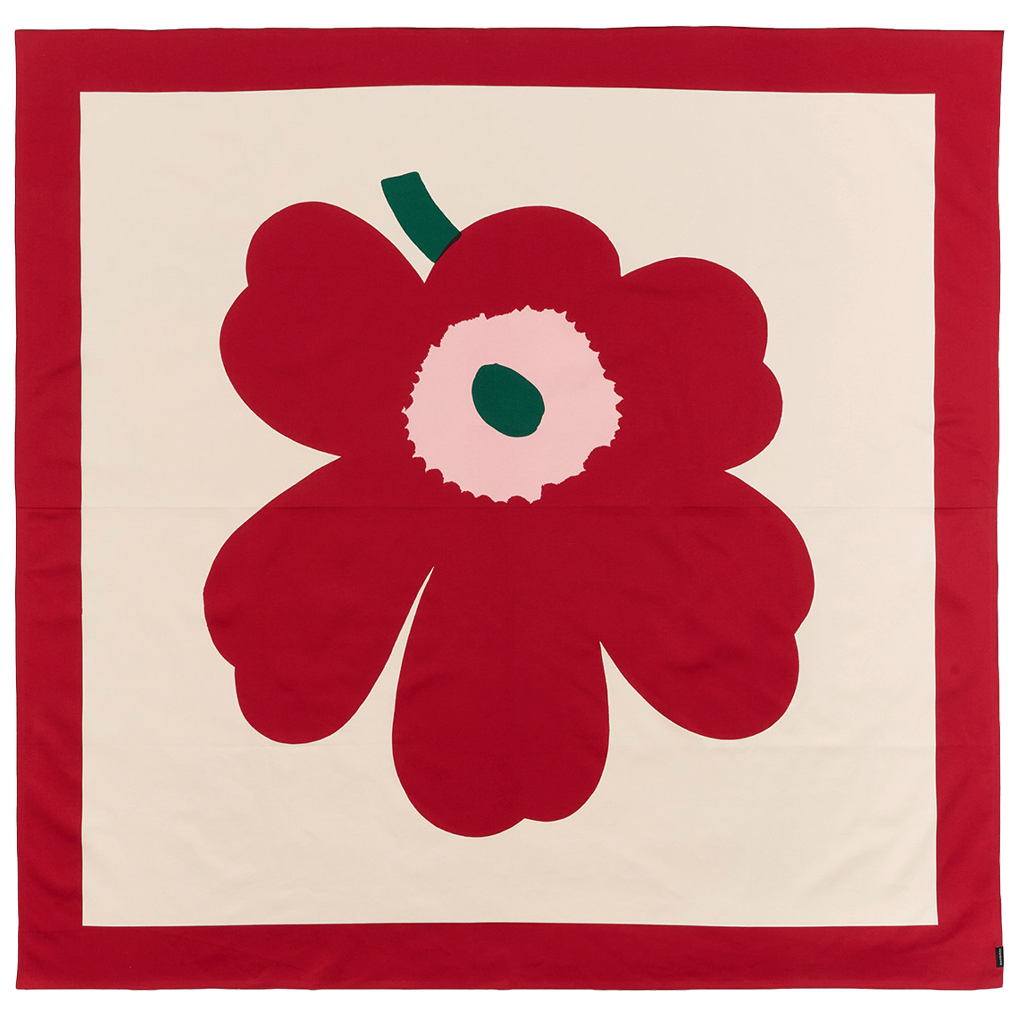 Marimekko Unikko dug 140 Ã 140 cm, cranberry/rose