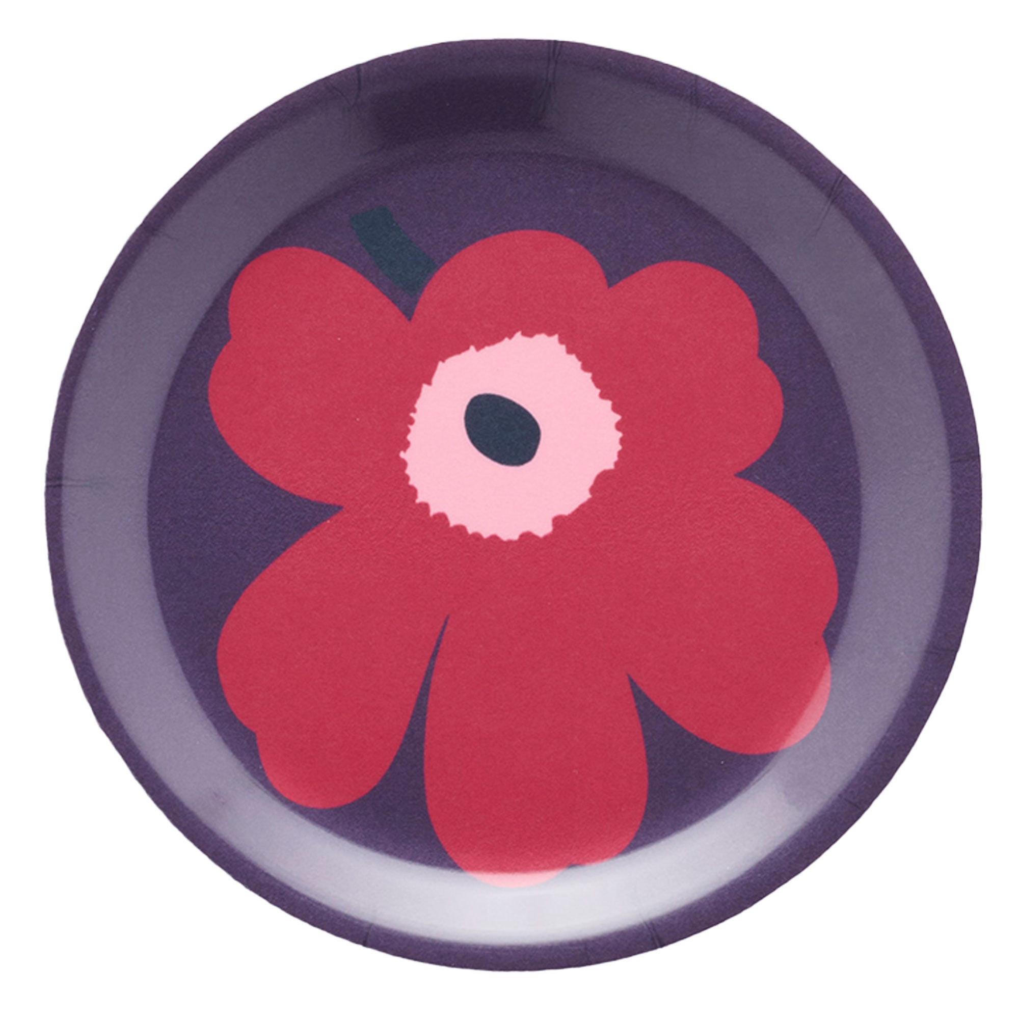 Marimekko Unikko glasunderlag 4-pak, 11 cm, rød/lilla