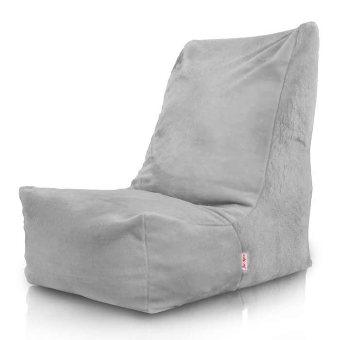 Giant Adult Bean Bag XXL Lounge Chair Disinto - Yeti Faux Fur, Grå