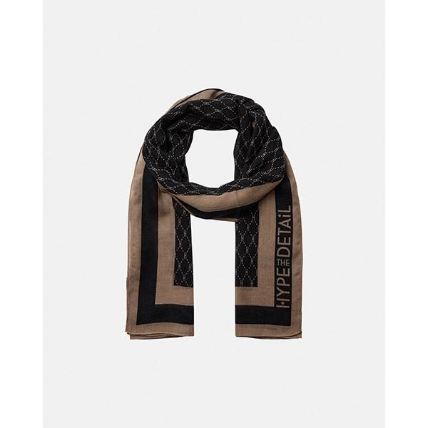 HYPE THE DETAiL tørklæde med logo - Black/brown  : Erling Christensen Møbler