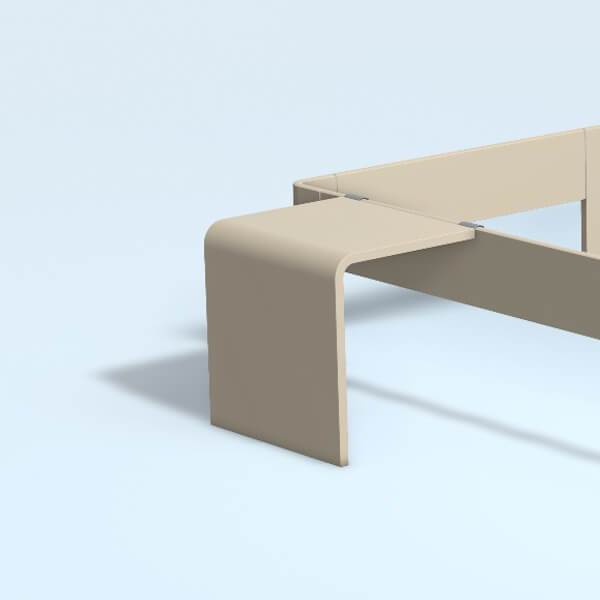 Auping Auronde sengebord, lav model - Beige  : Erling Christensen Møbler