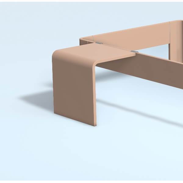 Auping Auronde sengebord, lav model - blush  : Erling Christensen Møbler