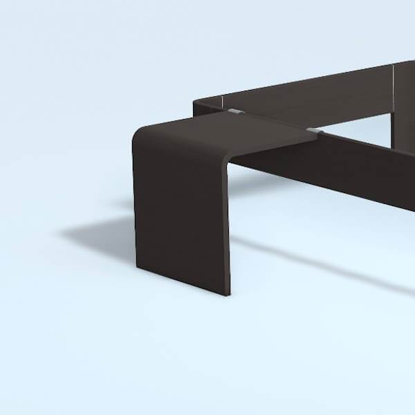 Auping Auronde sengebord, lav model - chocolate brown oak  : Erling Christensen Møbler