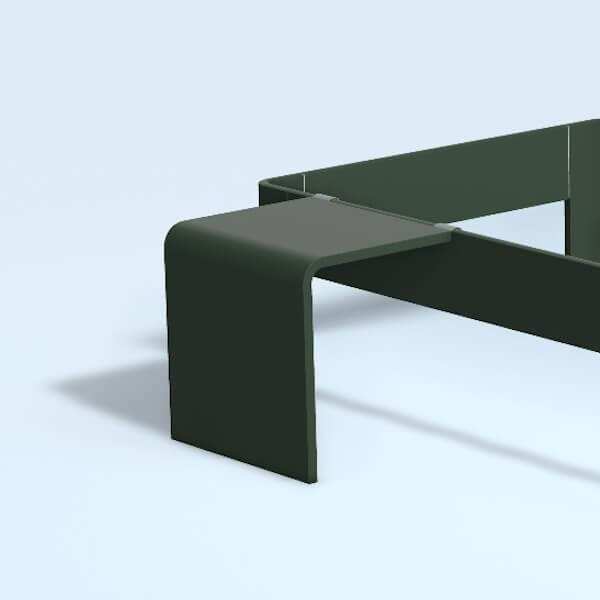 Auping Auronde sengebord, lav model - pine green  : Erling Christensen Møbler