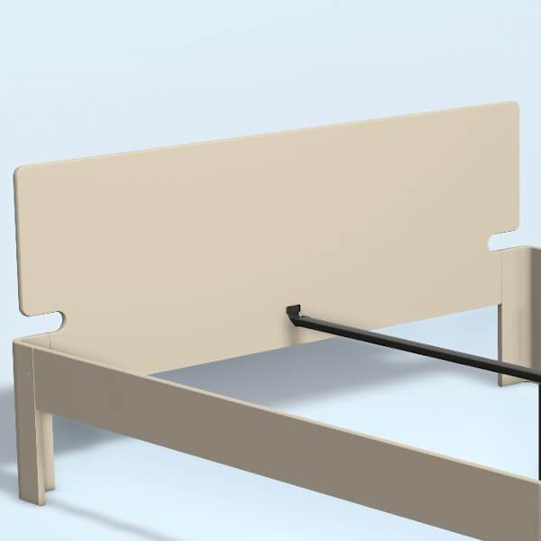 Auping Auronde gavl - dobbeltseng - høj model - beige - 180 cm  : Erling Christensen Møbler