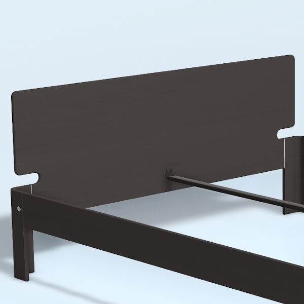 Auping Auronde gavl - dobbeltseng - høj model - chocolate brown oak - 180 cm  : Erling Christensen Møbler
