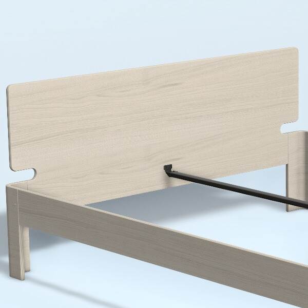 Auping Auronde gavl - dobbeltseng - høj model - soft white oak - 200 cm  : Erling Christensen Møbler