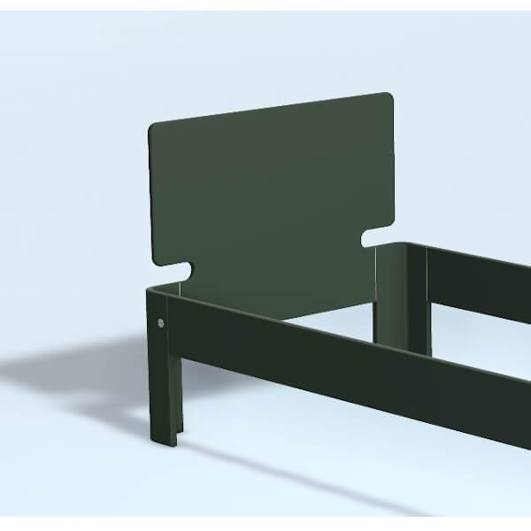Auping Auronde gavl - enkeltseng - høj model - pine green - 100 cm  : Erling Christensen Møbler