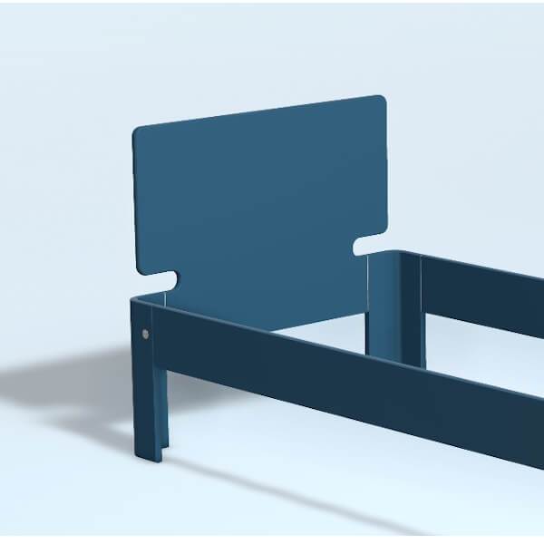 Auping Auronde gavl - enkeltseng - høj model - royal blue - 100 cm  : Erling Christensen Møbler