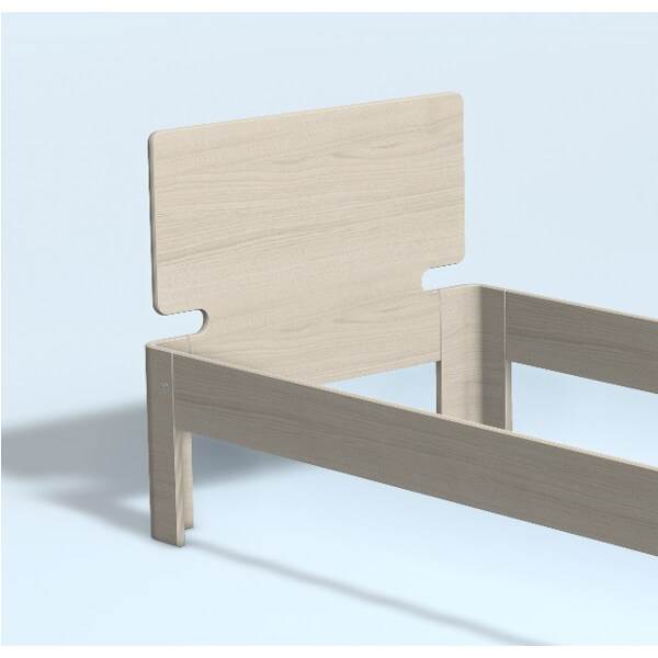 Auping Auronde gavl - enkeltseng - høj model - soft white oak - 90 cm  : Erling Christensen Møbler