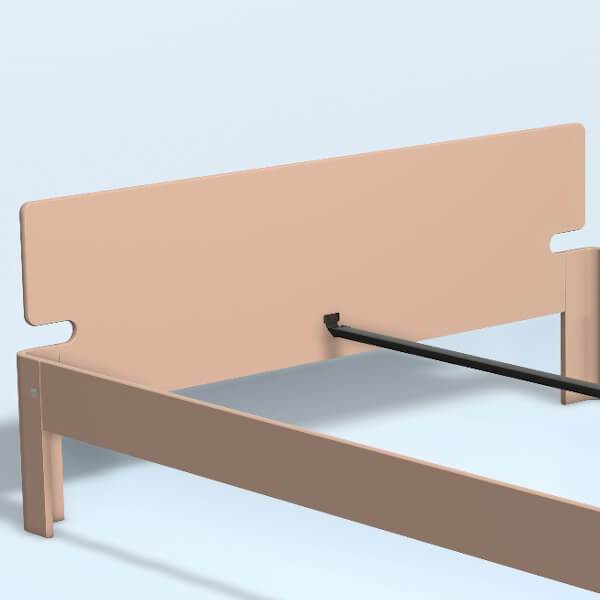 Auping Auronde gavl - dobbeltseng - lav model - blush - 160 cm  : Erling Christensen Møbler