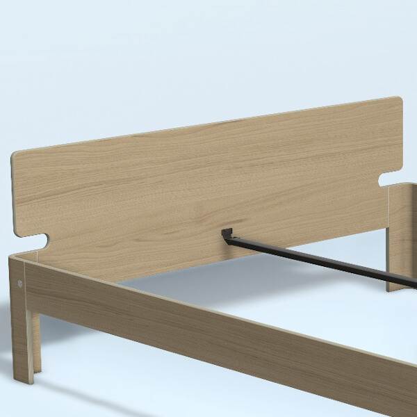 Auping Auronde gavl - dobbeltseng - lav model - natural oak - 180 cm  : Erling Christensen Møbler