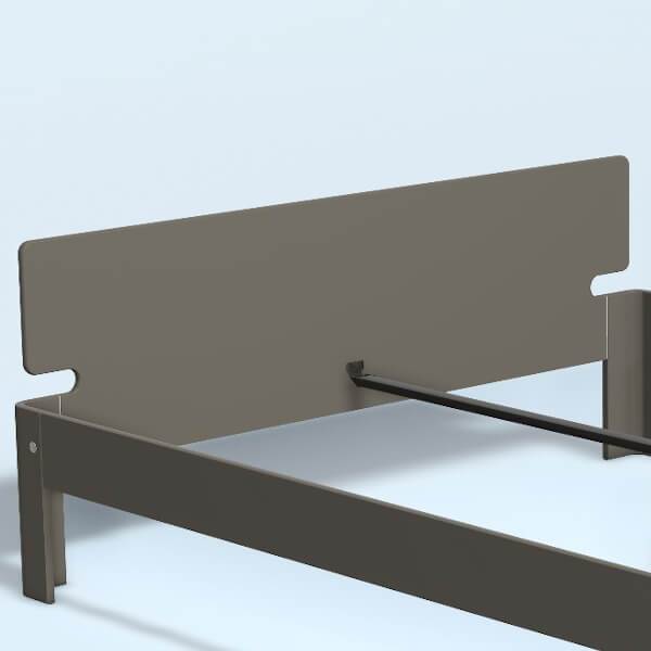 Auping Auronde gavl - dobbeltseng - lav model - warm grey - 160 cm  : Erling Christensen Møbler
