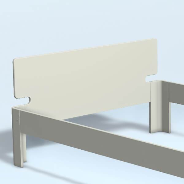 Auping Auronde gavl - trekvartseng - lav model - hvid - 140 cm  : Erling Christensen Møbler