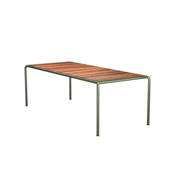 HOUE Avanti havebord i træ 222,5 x 98 cm - Thermo Ash olive green  : Erling Christensen Møbler