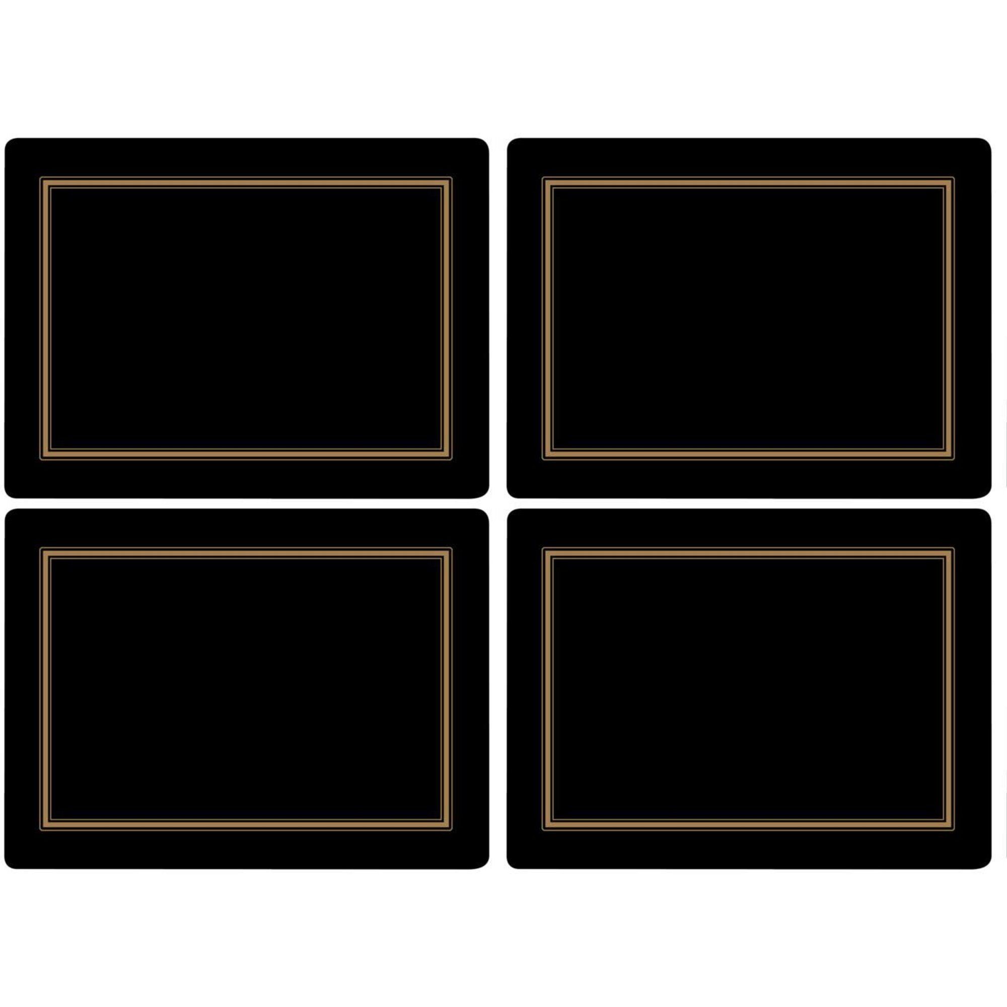 Pimpernel Classic Underlag Sort 4 stk