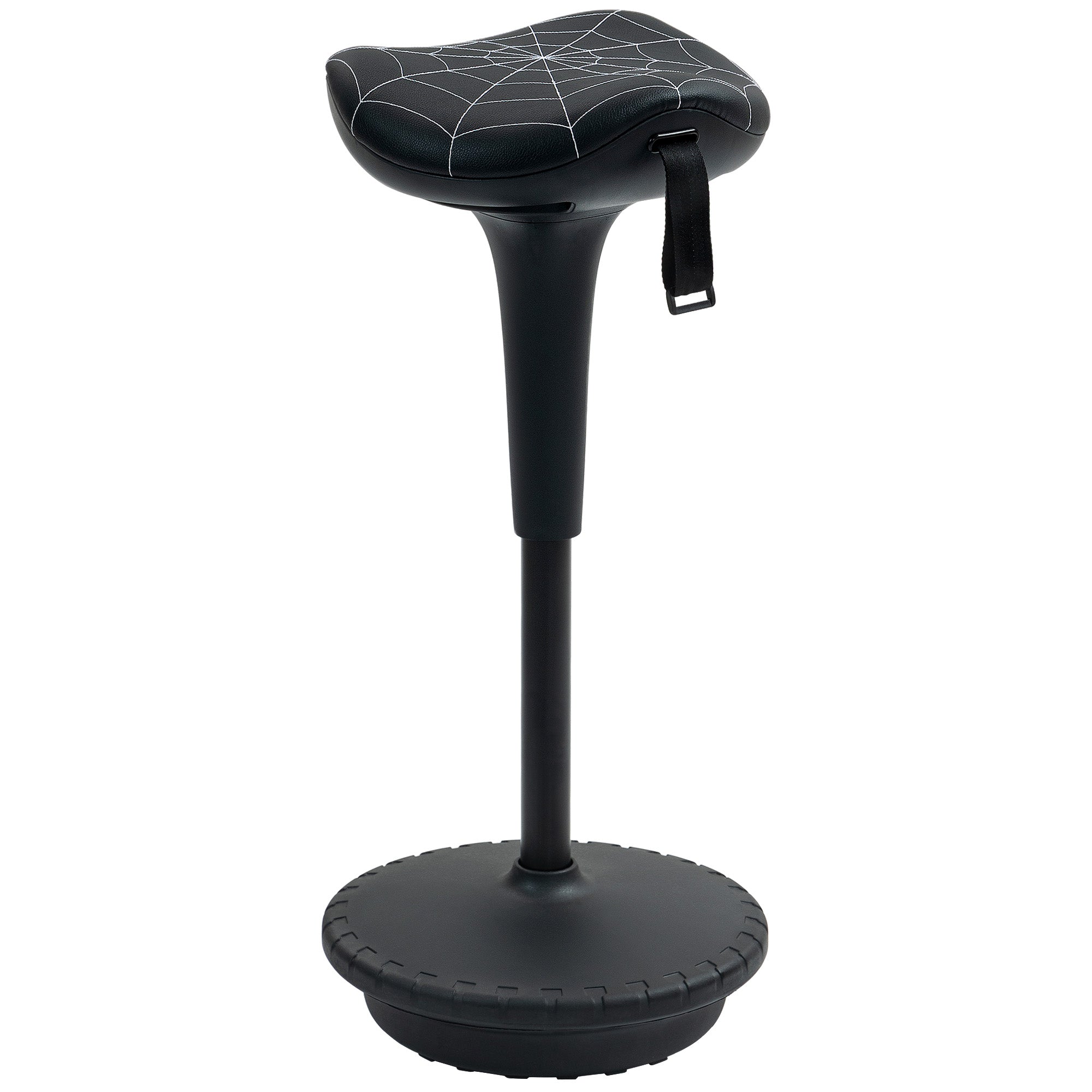 Kontorstol med drejefunktion, ergonomisk stol, højdejusterbar 65,5-83,5 cm, 120° vipbar, sort