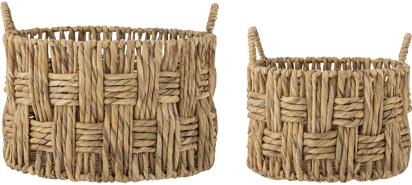 Opbevaringskurv Bloomingville Pepita Ø40 x H30 cm natur vandhyacint