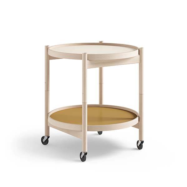 Brdr. Krüger Bølling bakkebord 50 cm. - bøg ubehandlet - Bakke 1: Sunny / Bakke 2: Sunny  : Erling Christensen Møbler